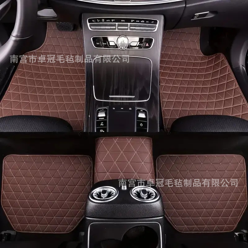 Car Floor Mats, Universal Pvc Leather Carpets, 5-Piece 4-Piece Set, Export Cross-Border Temu Amazon Shein