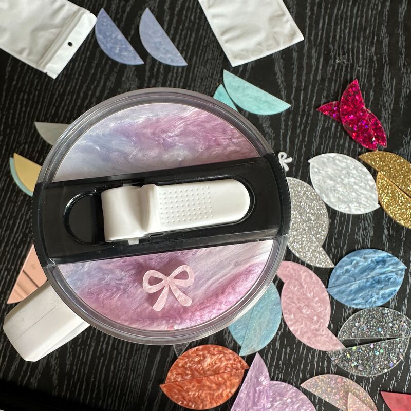 A Pair of Protour Flip Straw Stanley Pro Pink Bow Ice Cup Decoration Card Labels A Pair of Protour Flip Straw Stanley Pro Pink Bow Ice Cup Decoration Card Labels