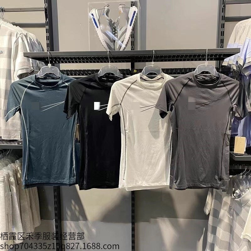 New Sports Bodysuit Short-Sleeved Men's Elastic Fitness Running Basketball Quick-Drying Coach Uniform T-Shirt Track and Field Compression Clothing New Sports Bodysuit Short-Sleeved Men's Elastic Fitness Running Basketball Quick-Drying Coach Uniform T-Shirt Track and Field Compression Clothing