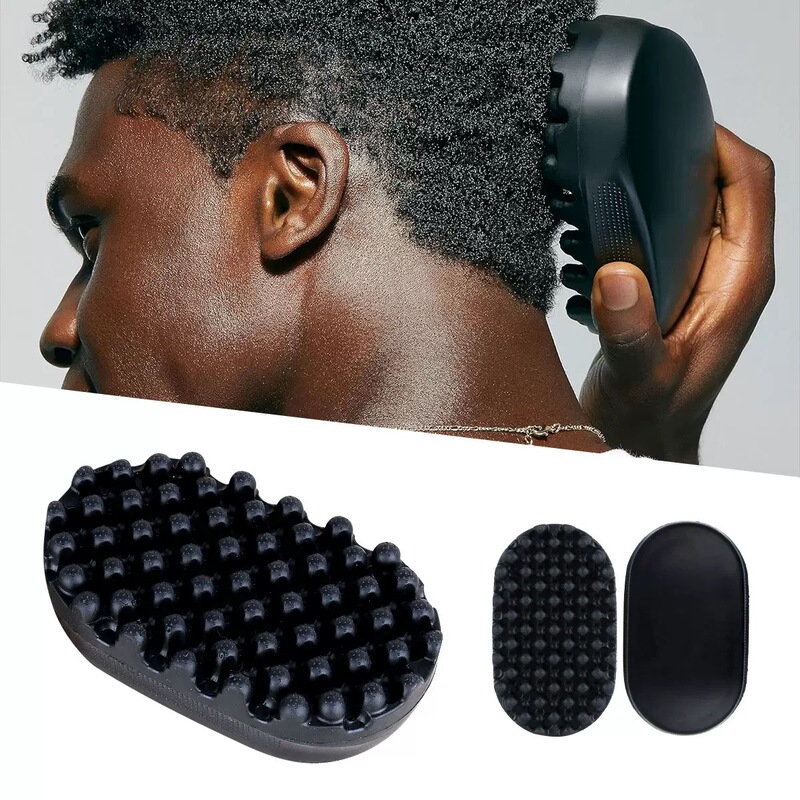 国境を越えた新しいシリコンカーリーヘアブラシ、ドレッドヘアコーム、ポータブルコンパクトカーリングヘアコーム、ヘアスタイリングコーム、黒人パーマスタイリングコーム|undefined