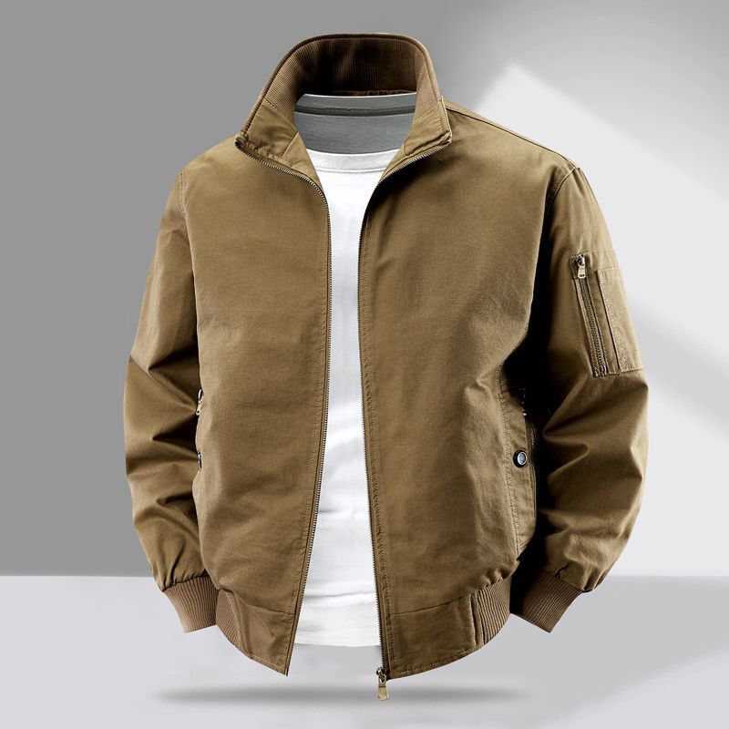 2025 Spring and Autumn New Workwear Pure Cotton Jacket Loose Large Size American Pilot Lapel Retro Casual Jacket Men 2025 Spring and Autumn New Workwear Pure Cotton Jacket Loose Large Size American Pilot Lapel Retro Casual Jacket Men