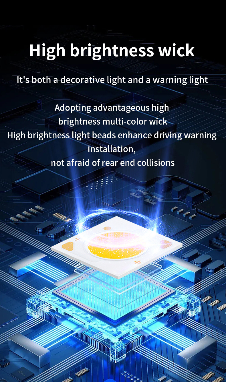 Motorcycle Navigation Light Strobe Light Modified Triangle Solar Light Universal Strobe Motorcycle Electric Non-Wired Car