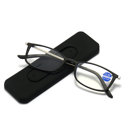 Anti-blue light reading glasses for near and far use street stall wholesale portable card storage same style old light reading glasses