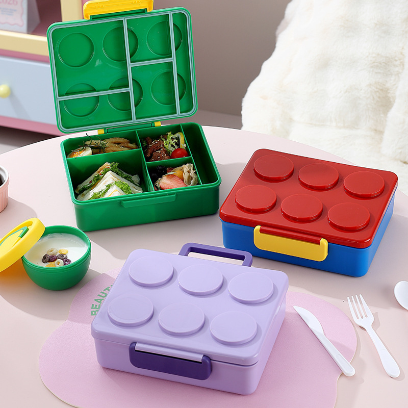 Cross-Border DIY Building Block Lunch Box, Children's Salad Box, Bento Box, Picnic Box, Fruit Box, Microwave Heating Cross-Border DIY Building Block Lunch Box, Children's Salad Box, Bento Box, Picnic Box, Fruit Box, Microwave Heating