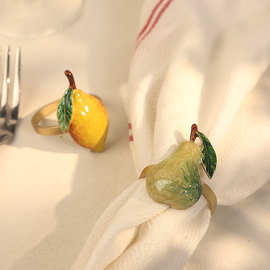 你可居法式餐巾扣酒店样板高级水果创意设计餐巾圈民宿摄影装饰