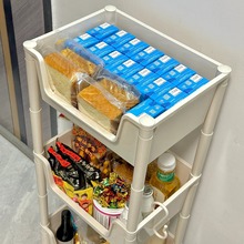 可移动置物架家用厨房客厅收纳整理架子多层零食蔬菜小推车储物架