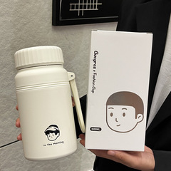 シンプルな316ステンレス製真空断熱カップ、見栄えの良い大容量のお茶と水の分離、ポータブルハンドル付きウォーターカップ