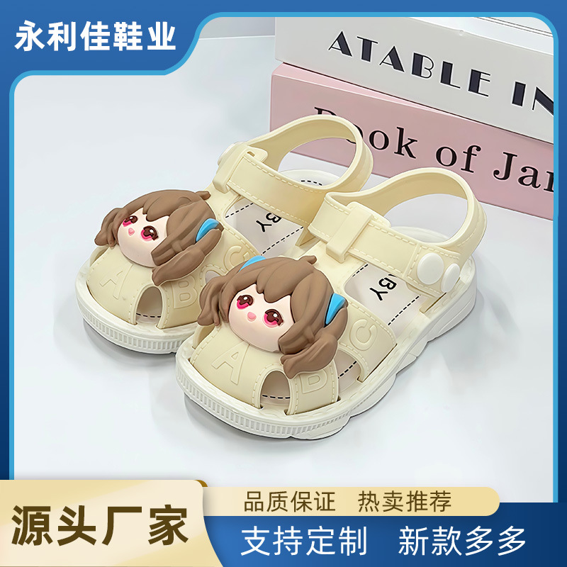 Sandalias de niñas de verano para niños pequeños Baotou bebés sandalias de lazos fábrica directa exportación al por mayor transfronteriza