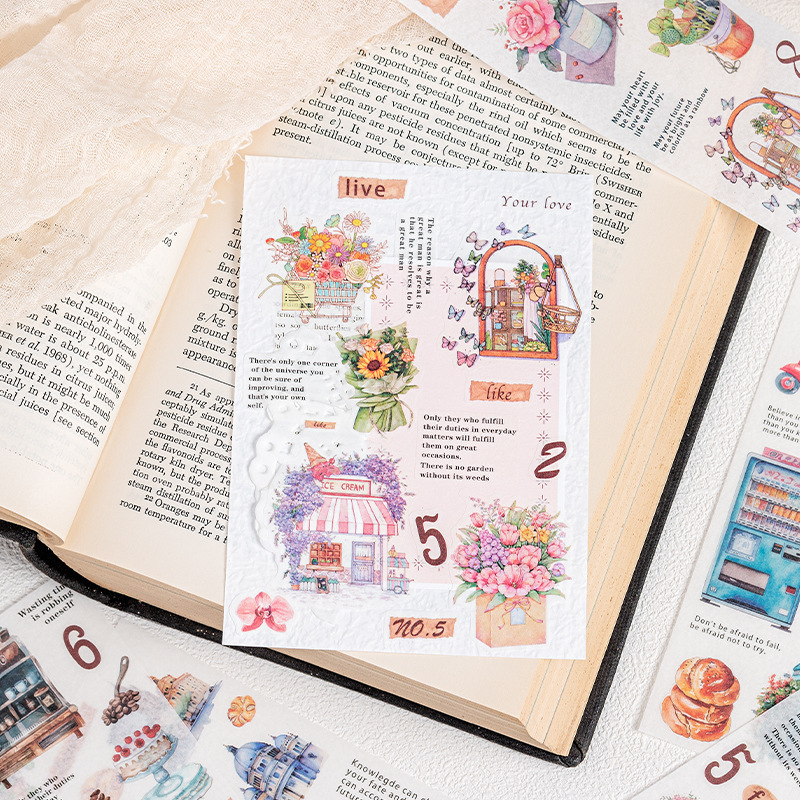 Serie de excursiones renacentistas y cinta de papel segmentación fresca retro diario DIY decoración pegatinas