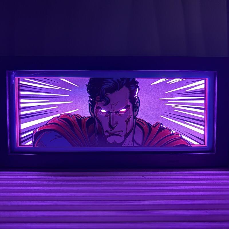 Marvel Creative Night Light Spider-Man Iron Man Thor Led Novelty 3D Paper Carving Lamp Laser Engraving Ornaments