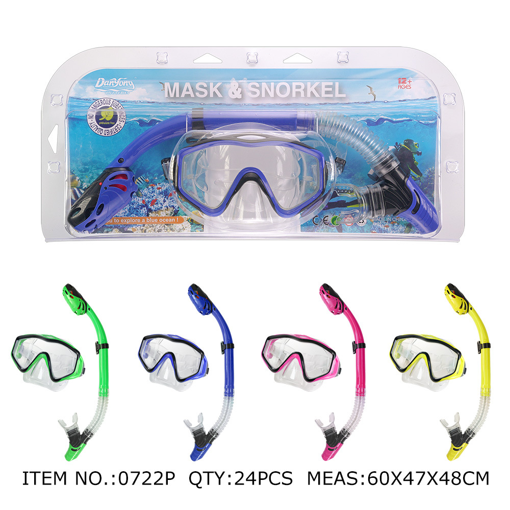 2025 New Snorkeling Equipment Adult Large Field of View Diving Goggles Fully Dry Snorkel Double Bubble Shell Packaging