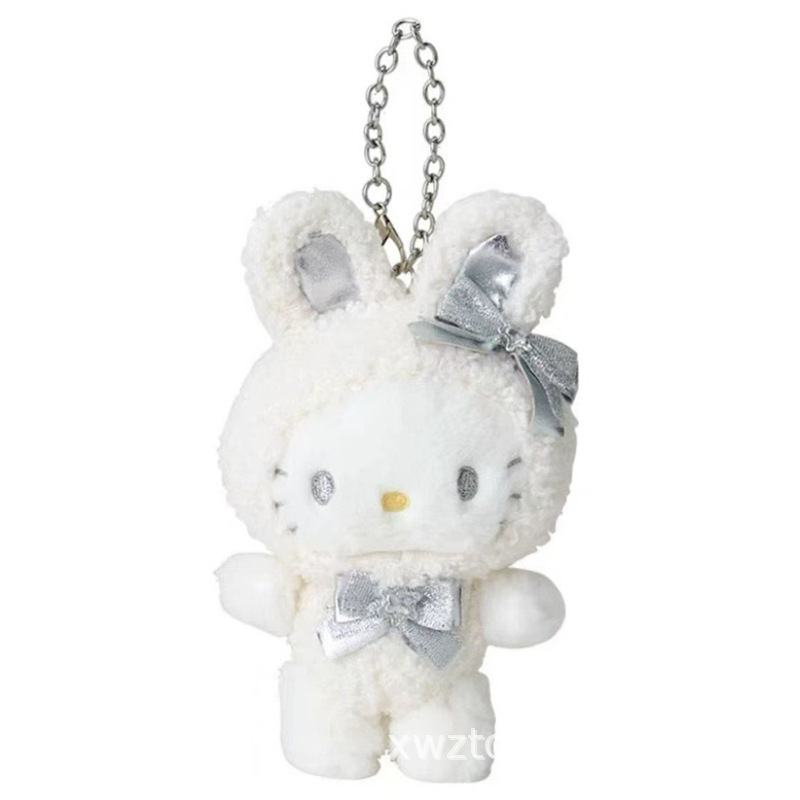 日本のかわいい少女の心の初雪のウサギの雪のウサギのクロミの玉桂の犬のkt猫のぬいぐるみのキーホルダーのペンダント|undefined