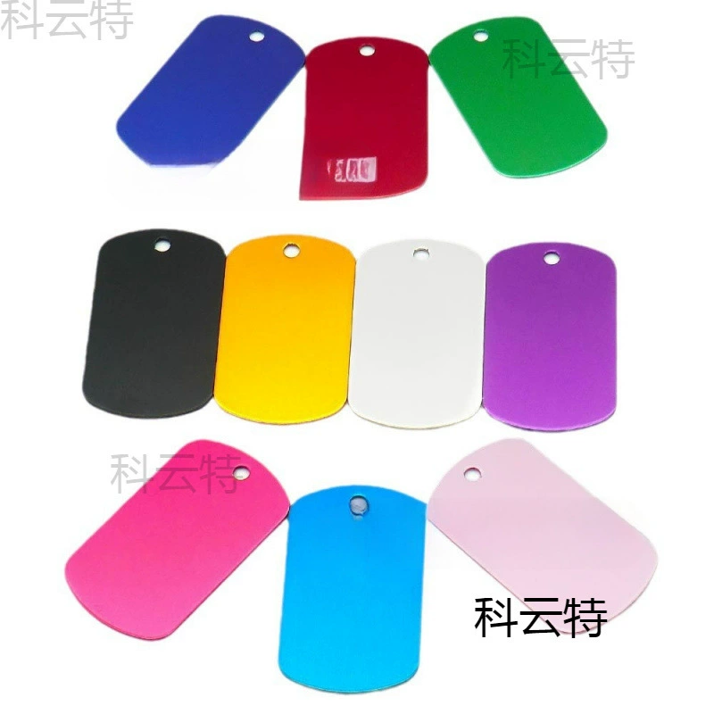 50-мм квадратная металлическая собака бирка кота указана в алюминиевом прямоугольном колье