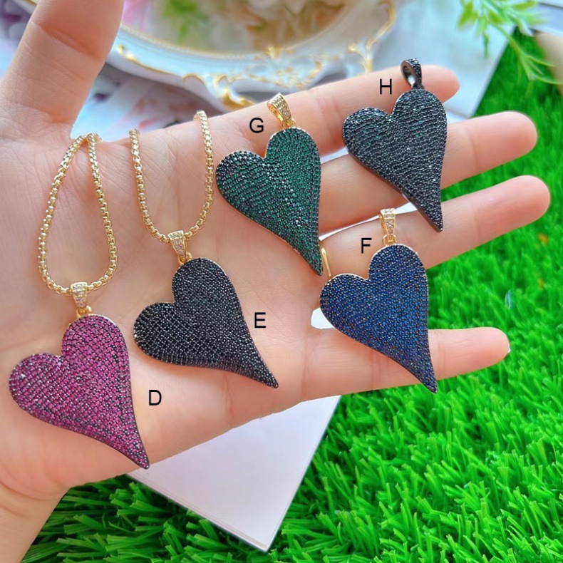 3g Weight Pendant Jewelry Making Type DIY Jewelry Accessories Classification 1 Piece Quantity Copper Material Heart Shape Pattern Hip-Hop, Vintage Style Style 1 Piece Copper Heart Shape Pendant 7