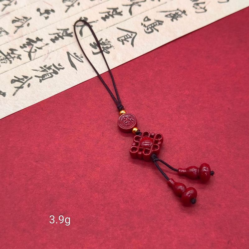 高含量朱砂紫金砂平安扣福袋招财猫莲花佛公手机链钥匙扣批发|undefined