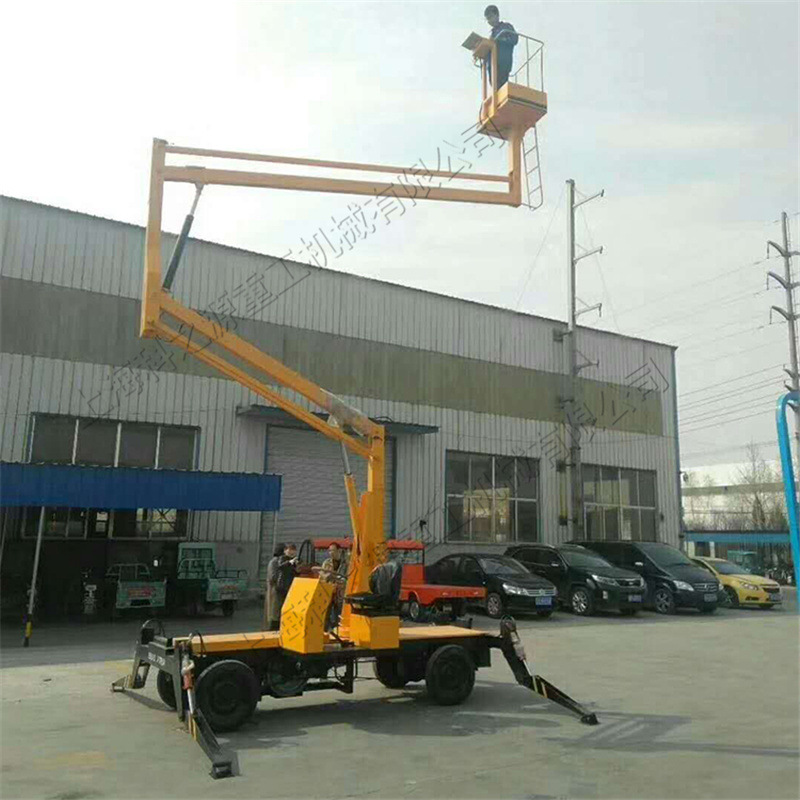 曲臂高空作业车 柴油自行式拖车式升降平台 曲臂式升降平台设备