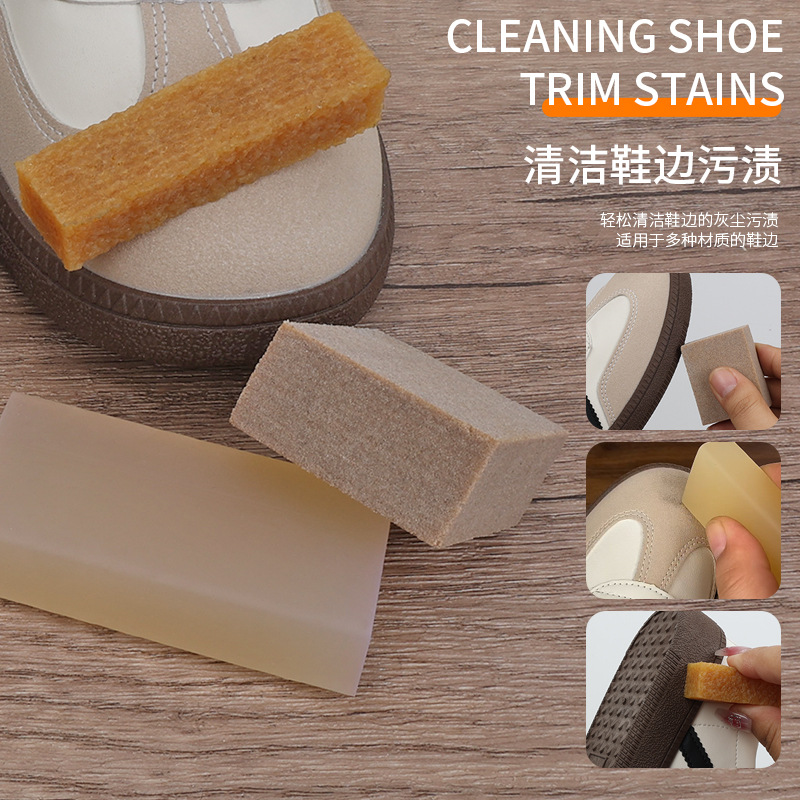 Botas de nieve, zapatillas de deporte de gamuza, zapatos blancos, eliminación de manchas, piel de gamuza esmerilada, limpieza de gamuza de goma