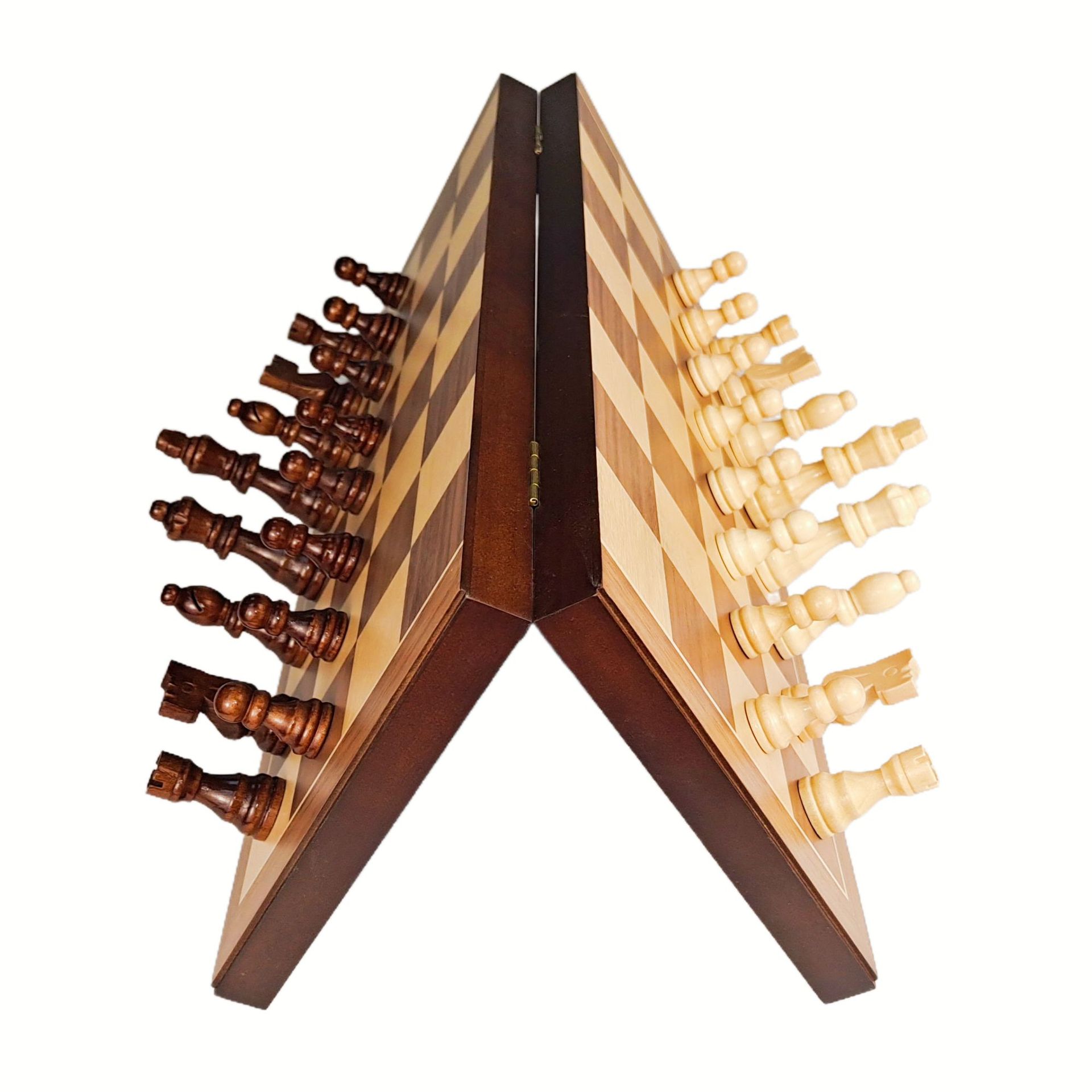 Juego de ajedrez magnético de madera maciza de alta calidad, lujoso juego de ajedrez de madera, juguete educativo plegable portátil.