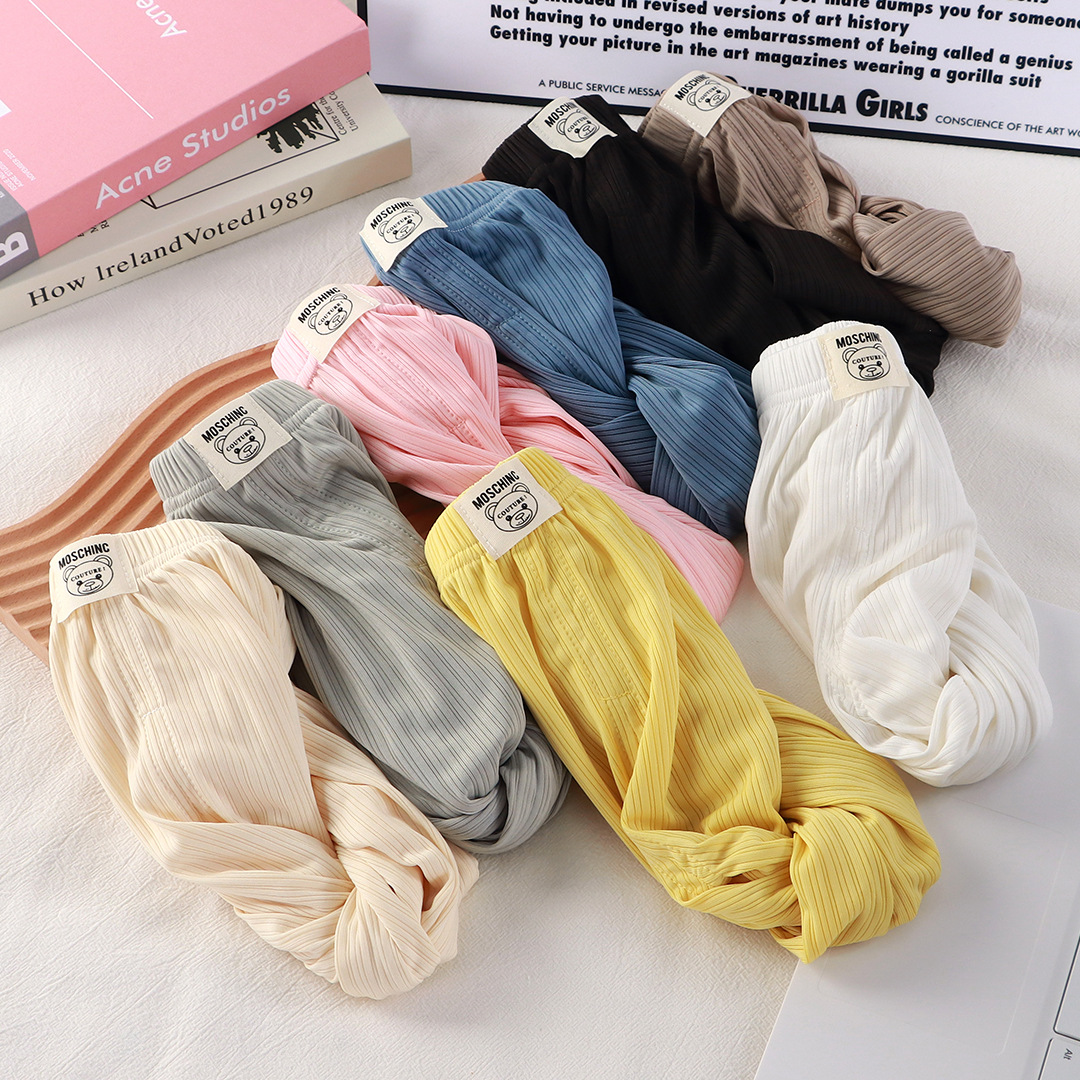 2025 Summer Children's Anti-mosquito Pants Lightweight Breathable Men's and Women's Home Air Conditioning Pants Children's Foot-bundle Ice Silk Pants
