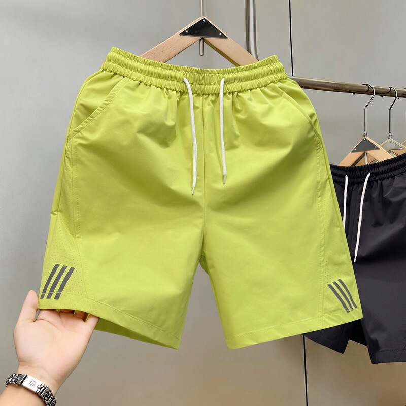 European Style Trendy Youth Summer Men's Sports Shorts Breathable Loose Trendy Straight Five-Point Casual Pants