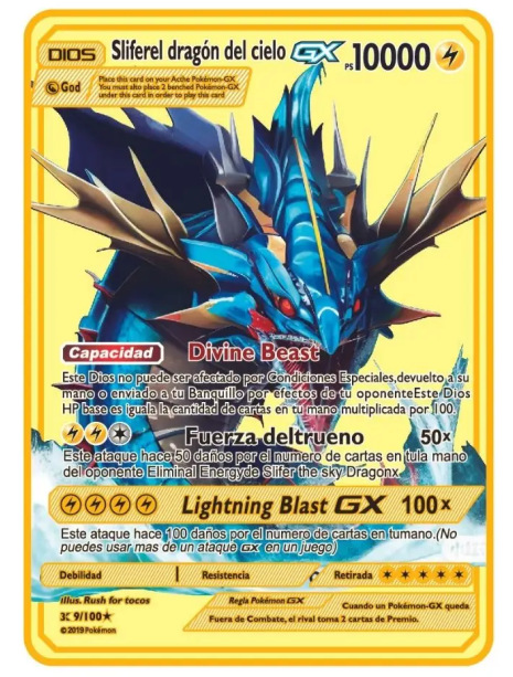 Una gran cantidad de puntos Pokémon tarjeta de metal Pokémon Pokémon tarjeta de metal inglesa