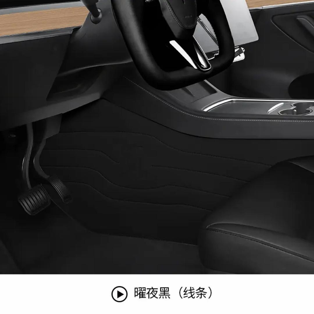 Tesla – Center Console Armrest Armrest box pad - tesla-model-3-black-with-lines-driver-passenger-side-2pcs