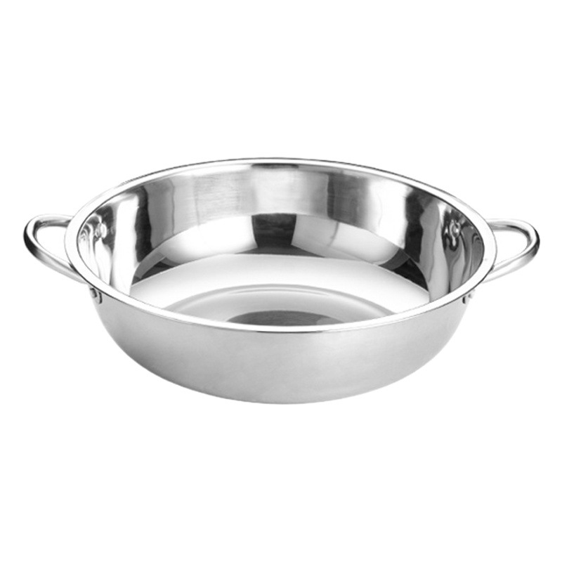 304 Stainless Steel Hot Pot with Lid, Suitable for Induction Cooker, Dual-Flavor Pot for Home Use, Suitable for Beef and Clear Soup