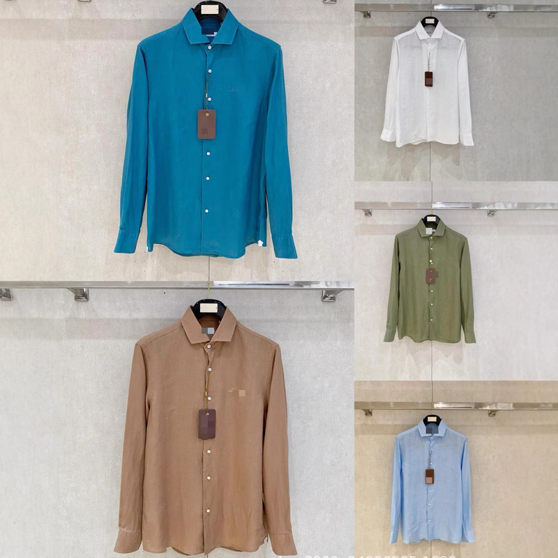 Italian-Style Lp Autumn and Winter New Business Casual Turn-Down Collar Long-Sleeve Shirt Base Shirt Men's Old Money Style Solid Color Shirt Italian-Style Lp Autumn and Winter New Business Casual Turn-Down Collar Long-Sleeve Shirt Base Shirt Men's Old Money Style Solid Color Shirt