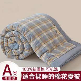 Class a Xinjiang Pure Cotton Summer Quilt Air-Conditioned Quilt Washed Cotton Machine Washable Single Student Dormitory Summer Thin Quilt