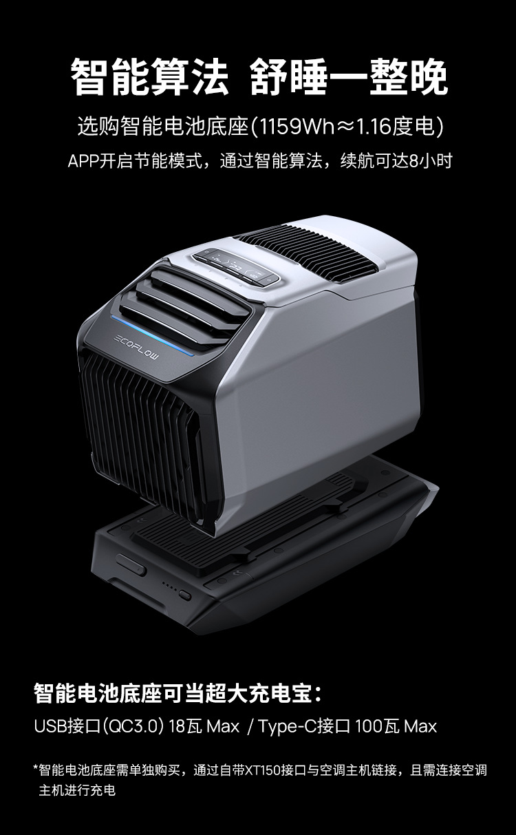 Ef Ecoflow Zhenghao Car Air Conditioner Wave2 Outdoor Mobile Air Conditioning Unit Set [Scratched Unit]