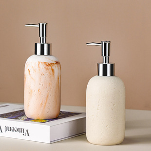 Dongshi resin emulsion bottle marble bottle hotel logo shampoo shower gel hand sanitizer bottle
