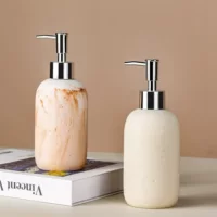 Дырочная смола эмульсионная бутылка мраморная бутылка для розлива отель логотип шампунь гель для мытья рук бутылка