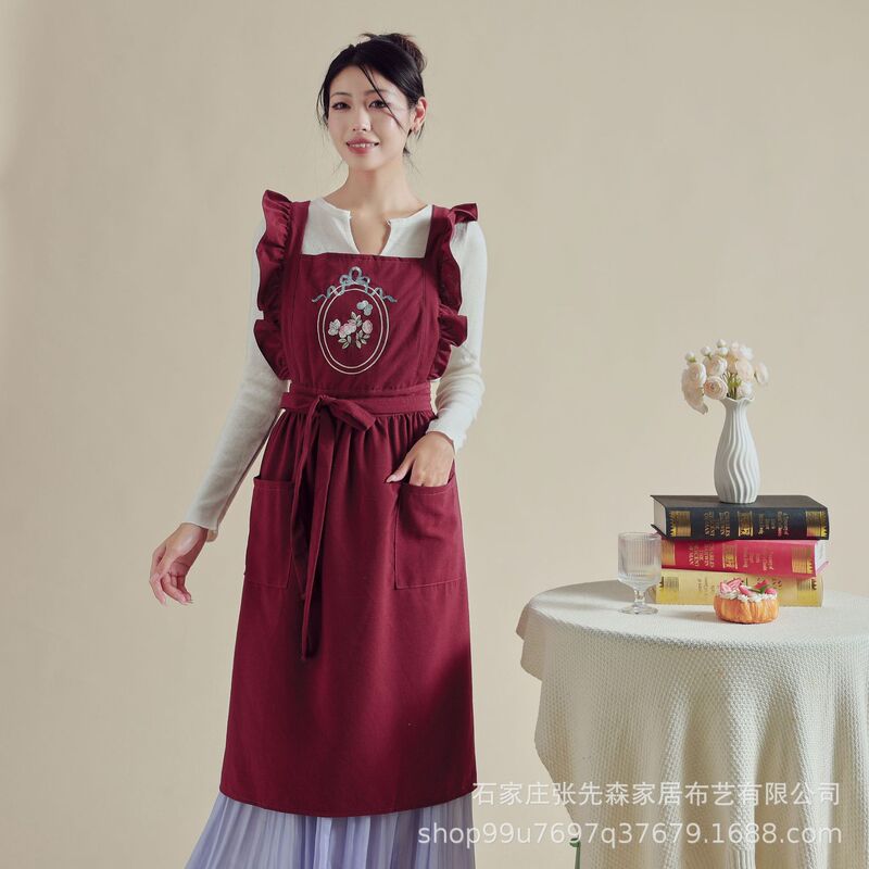 2024 Long Apron Korean and Japanese Foreign Trade New Apron Home Barista Kitchen Restaurant Florist Style Work Apron 2024 Long Apron Korean and Japanese Foreign Trade New Apron Home Barista Kitchen Restaurant Florist Style Work Apron