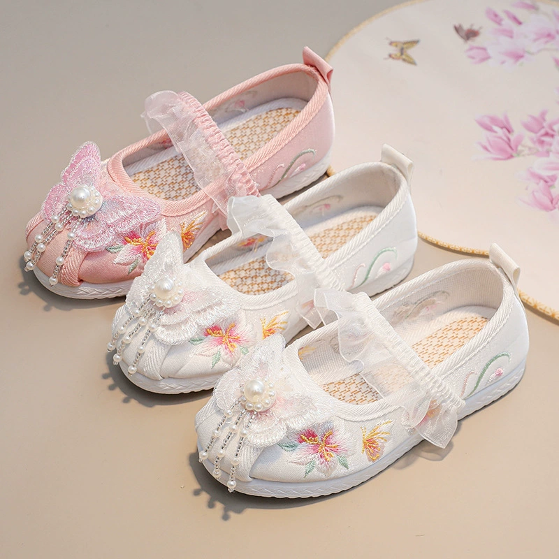 Туфли для девочек Hanfu Старые пекинские туфли из ткани