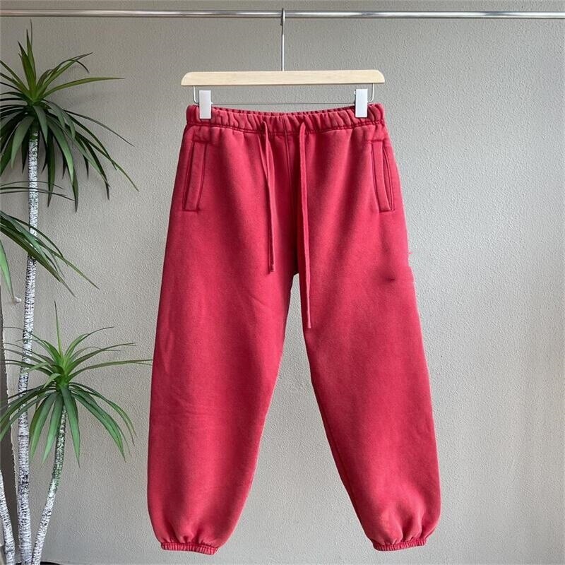 24SS pantalones de terciopelo primavera y otoño pareja nueva línea de tracción de pies pequeños y pantalones de invierno