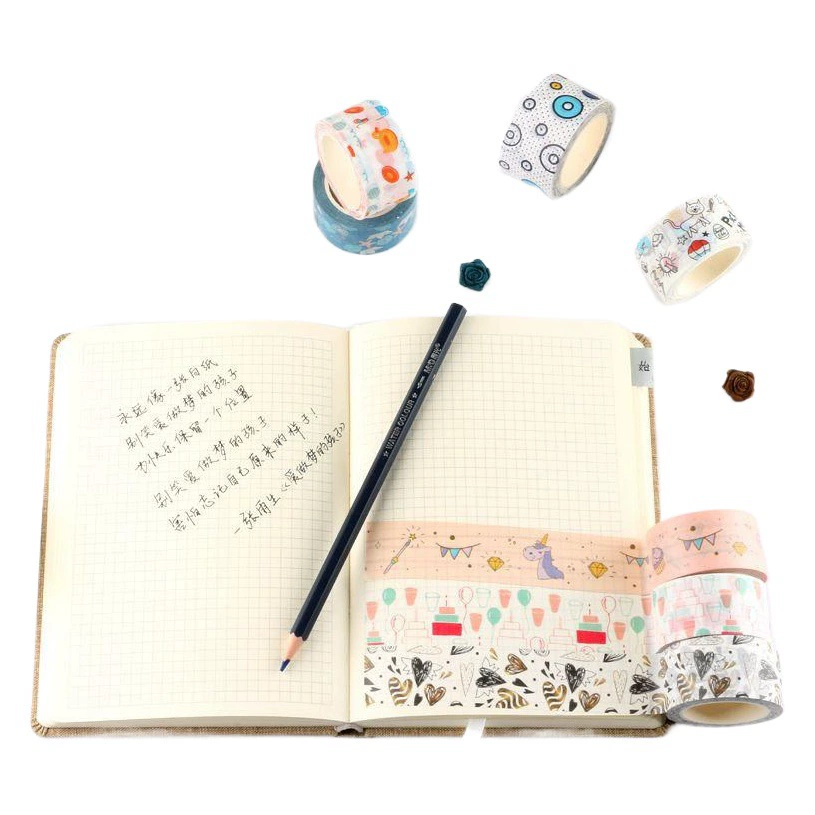 Японская лента васи для создания наклеек, печати, экологически чистых материалов для журналов, творчества и золотого тиснения своими руками