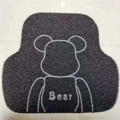Car non-slip silk ring protection pad cartoon cute universal front and rear row easy to clean foot pad car wear-resistant car foot pad (Universal Foot Pad) - 1-after-the-violent-bear
