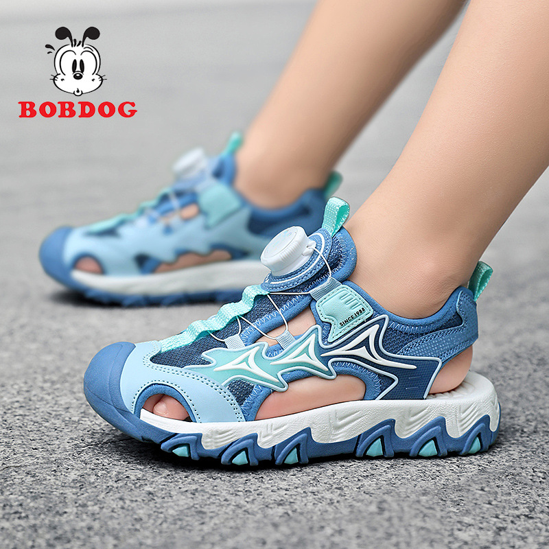 Babudou zapatos para niños sandalias Baotou para niños 2025 verano nuevo estilo sandalias deportivas para niños antideslizantes de suela suave para niños