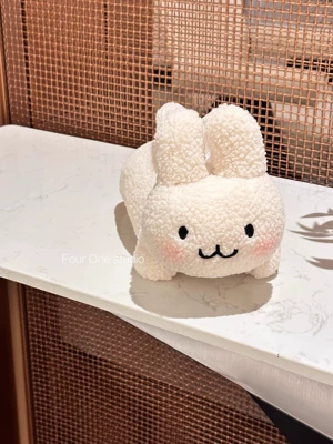 Car tissue box/set, Armrest Box Paper Box Hanging - tissue-box-hanging-style-blush-style-white-lying-rabbit-horizontal-style