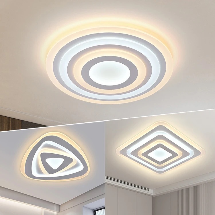 Nuevo estilo moderno minimalista techo luminoso acrílico remoto atenuable dormitorio redondo led techo luminoso