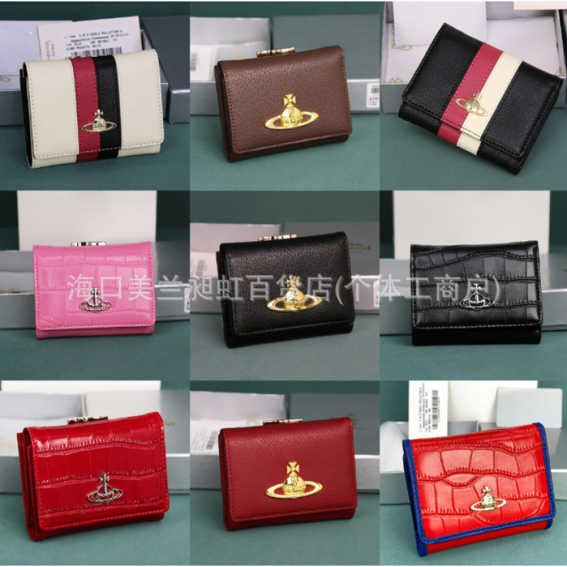 2025 Empress Dowager Wallet Saturn Crocodile Pattern Cowhide 70% off Wallet with Multiple Card Slots High-End Card Holder Design