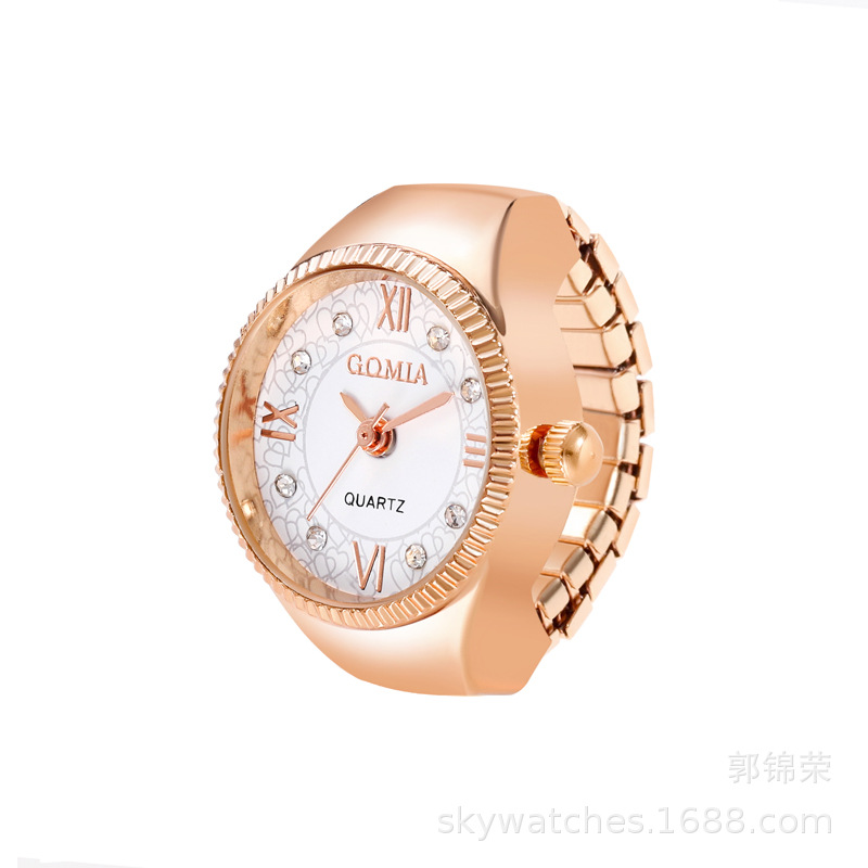 Rose gold case 8 diamonds