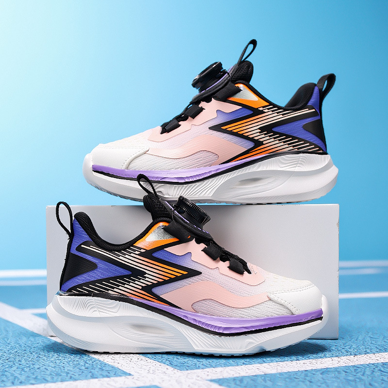 2025 nuevas zapatillas de corrida de moda botón giratorio de tendencia universal de otoño zapatos deportivos de red doble zapatos para niños zapatos para hombres y mujeres