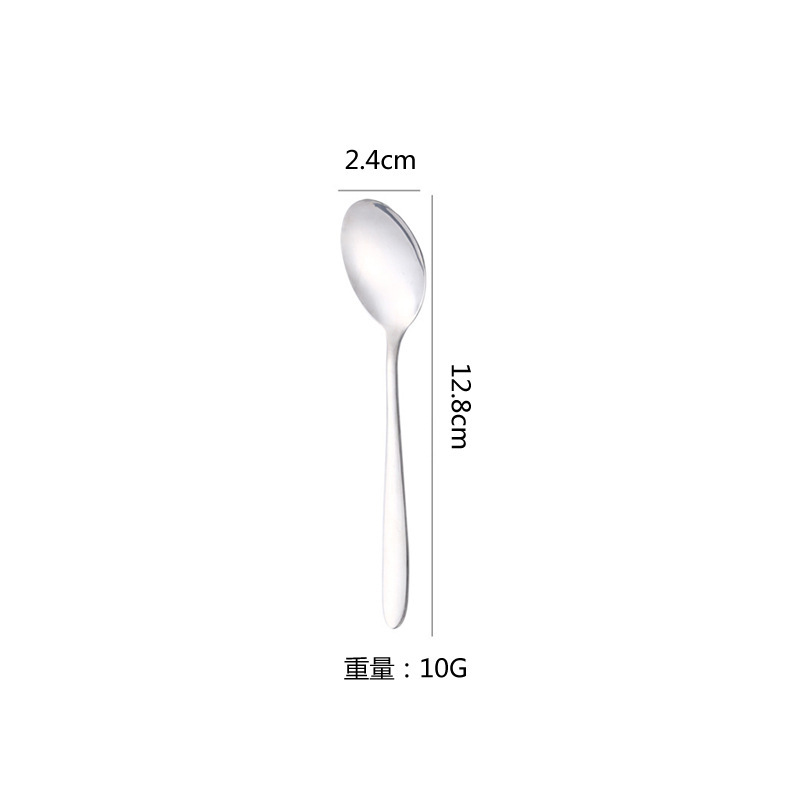 ステンレススプーン家庭用長柄スプーンシンプルコーヒースプーン子供食事攪拌スプーン工場食堂スプーン|undefined