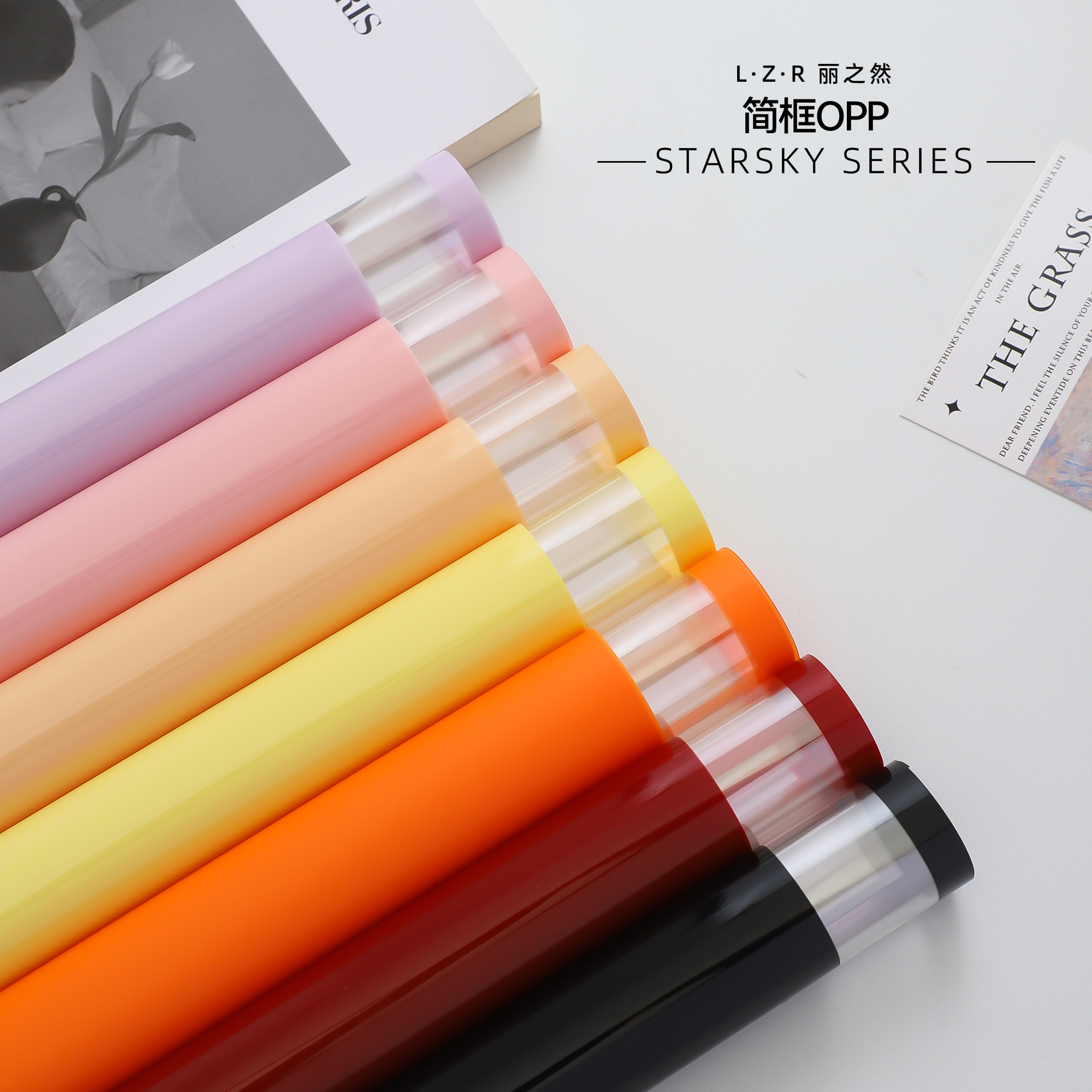 Lizhi Ran nuevo marco de celofán OPP transparente marco simple papel de embalaje de ramo floral impermeable simple