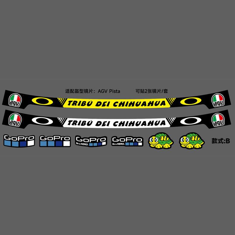 AGV Pista Helmet Visor Sticker Waterproof Motorcycle GP46 Rossi Decal