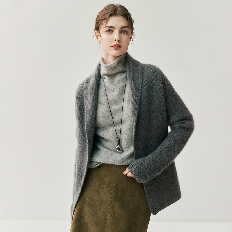 25 New Style Cashmere Cardigan Women's Bathrobe-Style Knitted Jacket Slim Fit Tie-Up Short Autumn and Winter Slimming Sweater 25 New Style Cashmere Cardigan Women's Bathrobe-Style Knitted Jacket Slim Fit Tie-Up Short Autumn and Winter Slimming Sweater