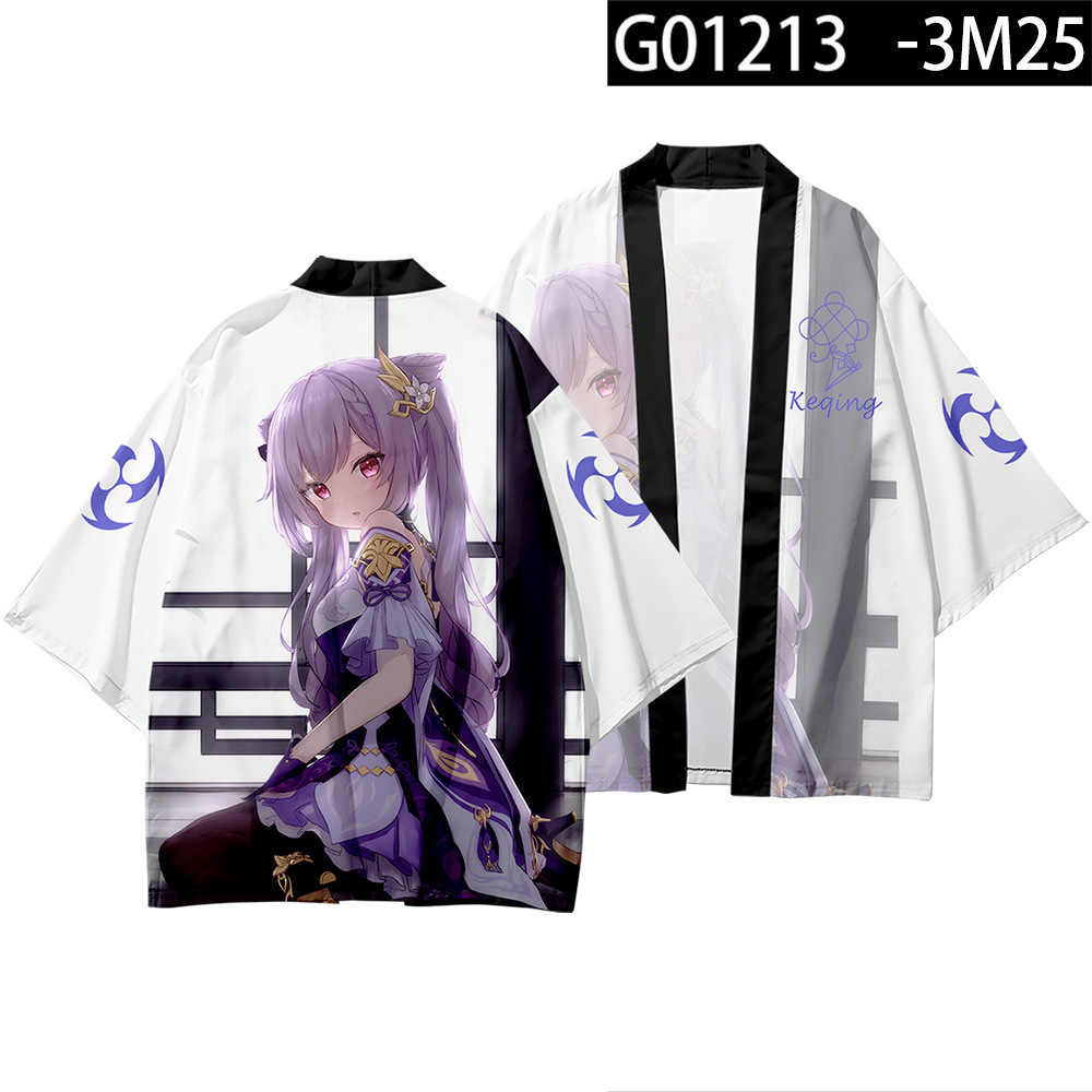 2024 verano anime cosplay dios original Genshin capa Riyue Keli cardigan kimono capa image 30