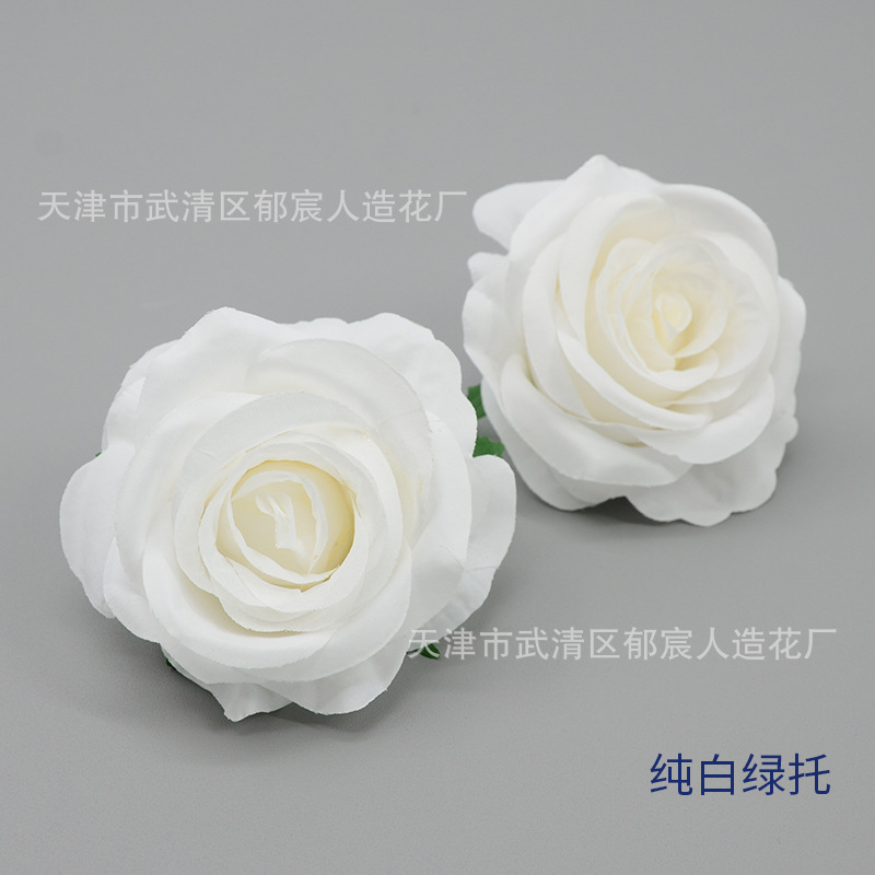 ローズ造花ハイエンドブルーフラワー結婚式の装飾偽花芯ローズヘッドローズフラワー卸売|undefined
