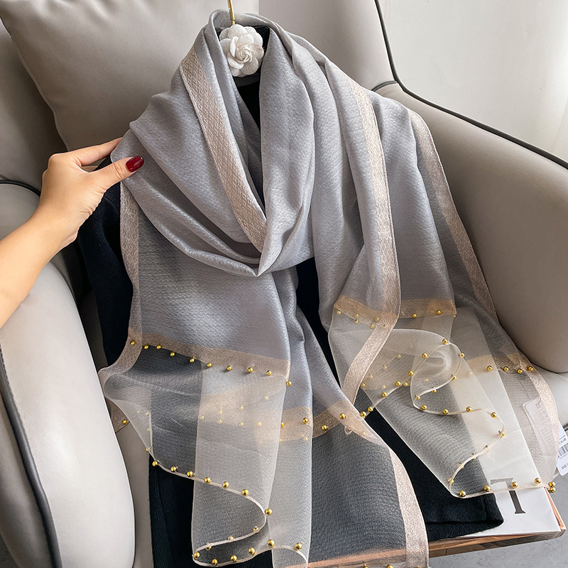 Silk Scarf Classification Women's Retro Solid Color Silk Silk Scarves